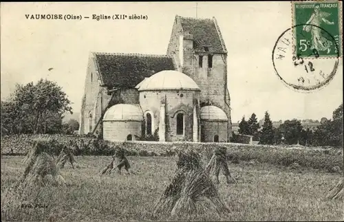 Ak Vaumoise Oise, Kirche