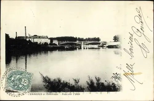 Ak Verberie Oise, Environs, Pont sur l'Oise