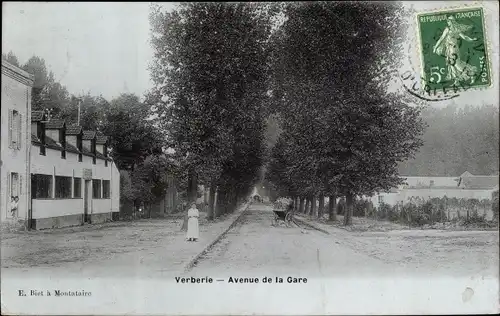 Ak Verberie Oise, Avenue de la Gare