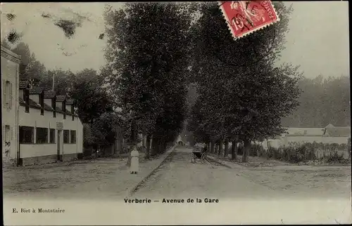 Ak Verberie Oise, Avenue de la Gare