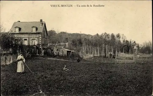 Ak Vieux Moulin Oise, Un coin de la Rouilette