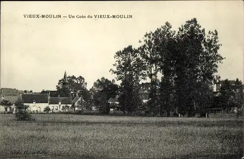 Ak Vieux Moulin Oise, Teilansicht