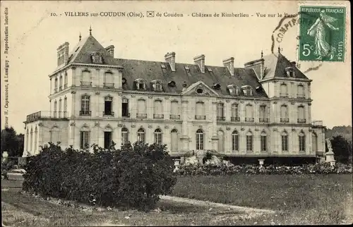 Ak Villers sur Coudun Oise, Château de Rimberlieu, Vue du Parc
