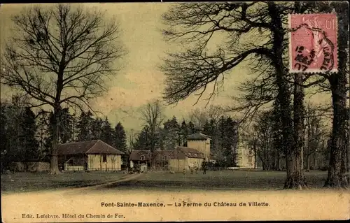 Ak Pont Sainte Maxence Oise, La Ferme du Chateau de Villette