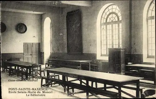 Ak Pont Sainte Maxence Oise, Ecole Sainte-Marie du Moncel, Le Refectoire