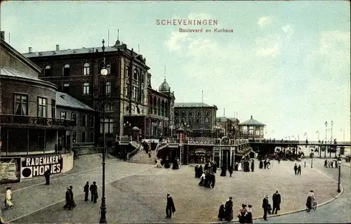 Ak Scheveningen Den Haag Südholland, Boulevard und Kurhaus