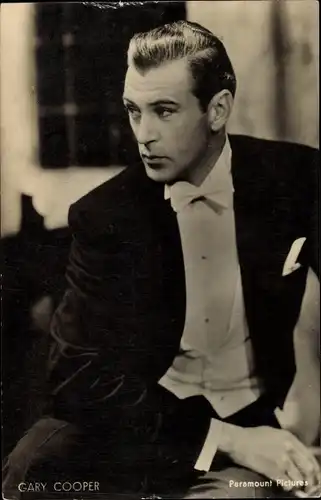 Ak Schauspieler Gary Cooper, Portrait