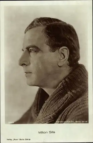 Ak Schauspieler Milton Sills, Seitenportrait