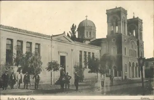 Ak Itea Griechenland, Schule, Kirche