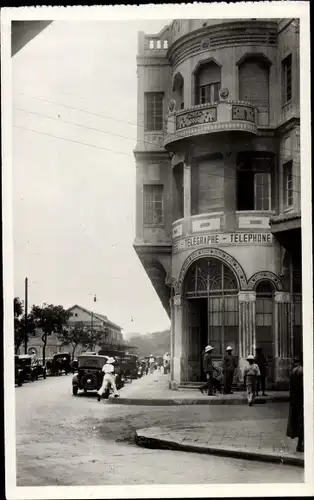 Ak Dakar Senegal, eine Ecke des Postamtes und Boulevard Pinet Laprade