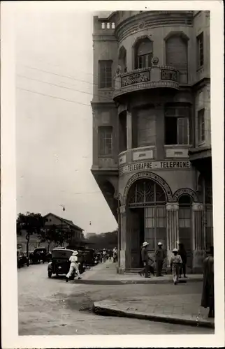 Ak Dakar Senegal, eine Ecke des Postamtes und Boulevard Pinet Laprade