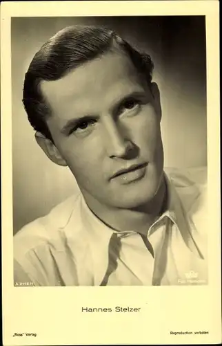 Ak Schauspieler Hannes Stelzer, Portrait