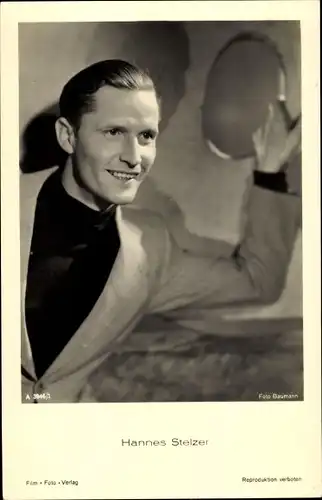 Ak Schauspieler Hannes Stelzer, Portrait, Film Foto Verlag A 3946/1