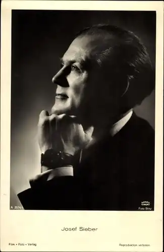 Ak Schauspieler Josef Sieber, Portrait, Film Foto Verlag A 3574/1