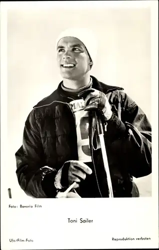 Ak Toni Sailer, Österreichischer Skirennläufer und Schauspieler, Portrait, UFA Film