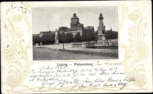 Passepartout Ak Leipzig in Sachsen, Pleissenburg