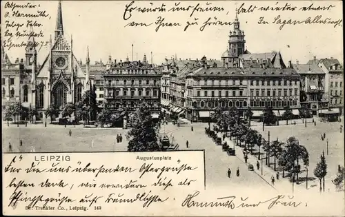 Ak Leipzig in Sachsen, Augustusplatz