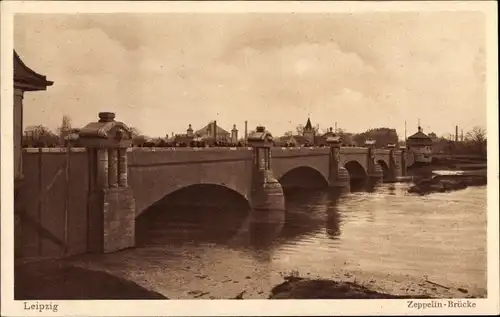 Ak Leipzig in Sachsen, Zeppelin-Brücke