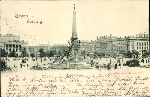 Ak Leipzig in Sachsen, Augustusplatz