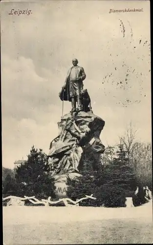 Ak Leipzig in Sachsen, Bismarckdenkmal