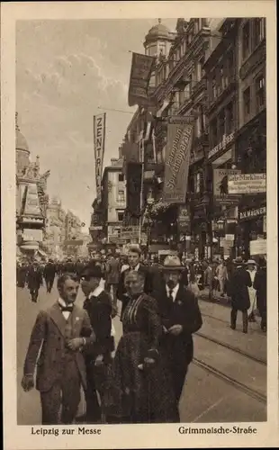 Ak Leipzig in Sachsen, Messe, Grimmaische Straße