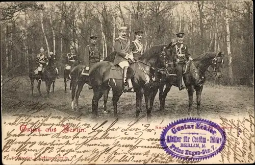 Ak Berlin Tiergarten, Kaiser Wilhelm II. auf einem Ausritt