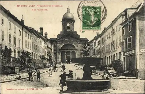 Ak Badonviller Badenweiler Meurthe et Moselle, Gambetta Straße