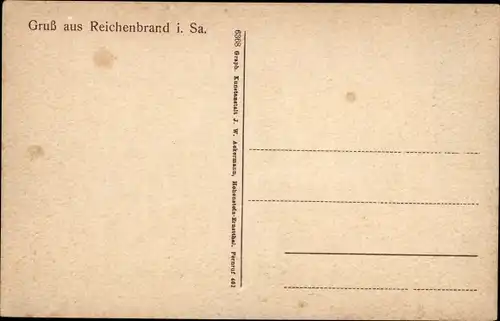 Ak Reichenbrand Chemnitz in Sachsen, Gasthof, Kirche, Materialwarenhandlung