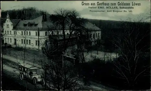 Ak Rabenstein Chemnitz in Sachsen, Gasthaus zum Goldenen Löwen