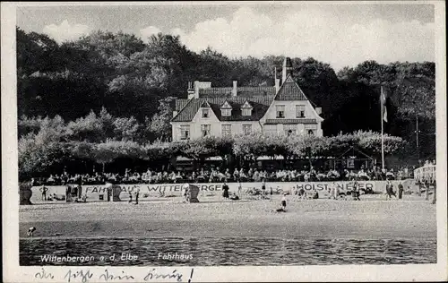 Ak Hamburg Altona Rissen Wittenbergen, Strandpartie, Fährhaus