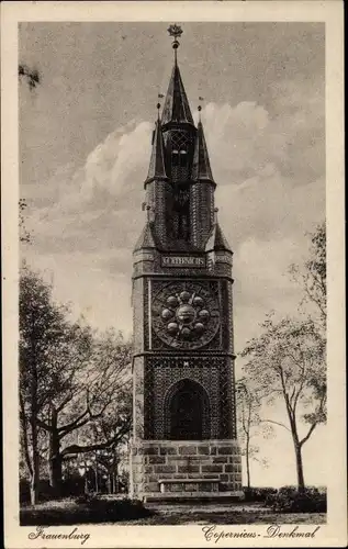 Ak Frombork Frauenburg Ostpreußen, Kopernikus Denkmal