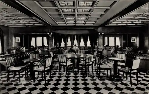 Ak Dampfschiff Iberia, Hamburg Amerika Linie, Rauchsalon 1. Klasse, Innenansicht, HAPAG
