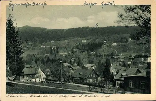 Ak Szklarska Poręba Schreiberhau Riesengebirge Schlesien, Weißbachtal, Hochstein