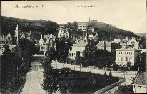 Ak Blankenburg am Harz, Villenviertel