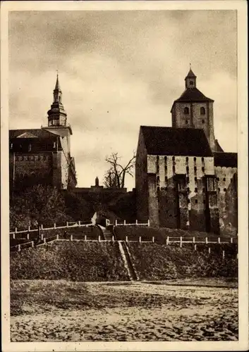 Ak Grudziądz Graudenz Westpreußen, Rathaus und Pfarrkirche