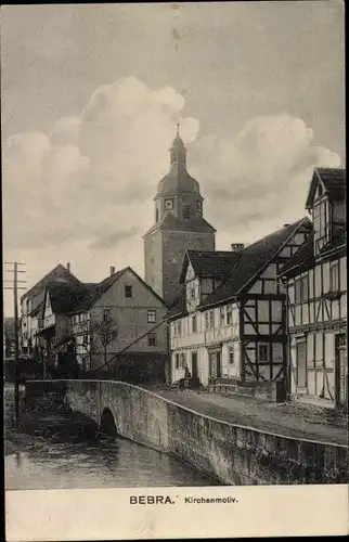 Ak Bebra an der Fulda Hessen, Teilansicht, Kirche