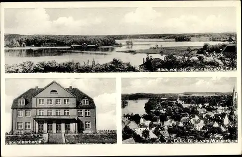 Ak Eutin Ostholstein, Jugendherberge, Totalansicht der Stadt vom Wasserturm aus