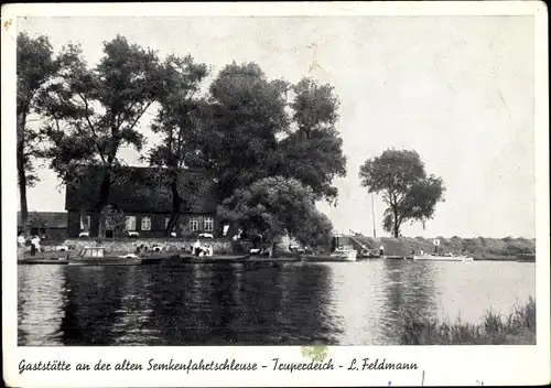 Ak Lilienthal Niedersachsen, Truperdeich, Gaststätte an der alten Semkenfahrtschleuse