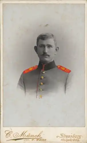 CdV Deutscher Soldat in Uniform, Portrait