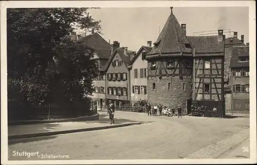 Ak Stuttgart in Württemberg, Schellenturm