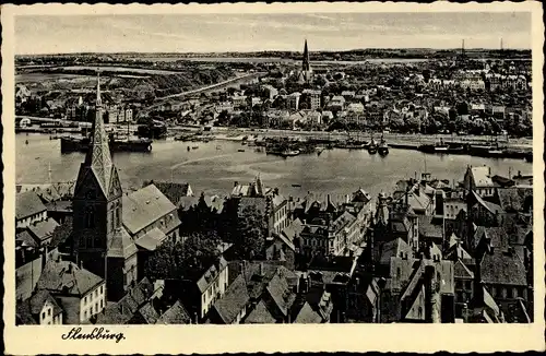 Ak Flensburg in Schleswig Holstein, Blick auf die Stadt