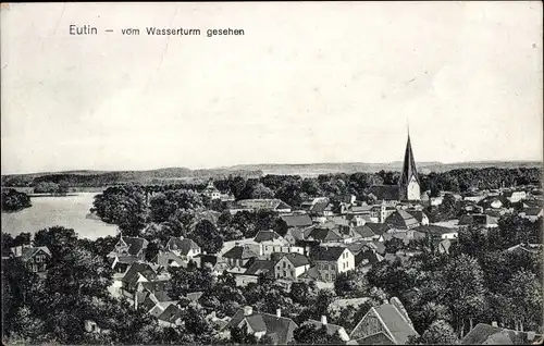 Ak Eutin in Ostholstein, Ort vom Wasserturm gesehen