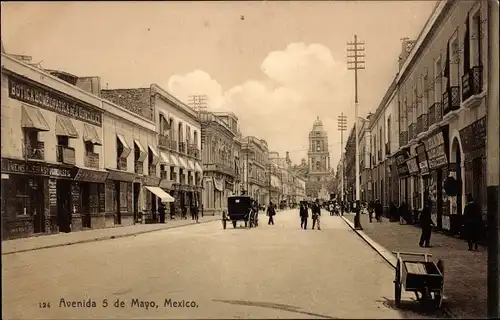 Ak Ciudad de Mexico Mexico City Mexiko Stadt, Avenida 5 de Mayo