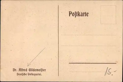 Ak Alfred Gildemeister, Politiker, Portrait