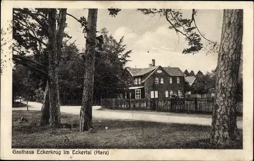 Ak Bad Harzburg am Harz, Gasthaus Eckerkrug im Eckertal