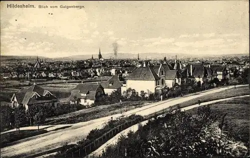 Ak Hildesheim in Niedersachsen, Blick vom Galgenberg auf den Ort