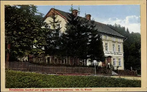 Ak Neubielau Bielawa Langenbielau Schlesien, Gasthof und Logierhaus zum Bergschloss