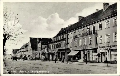 Ak Petrowskoje Lawischkehmen Stadtfelde Kreis Ebenrode Ostpreußen, Goldaperstraße, Konditorei