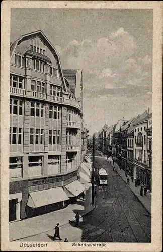 Ak Düsseldorf am Rhein, Schadowstraße, Geschäfte