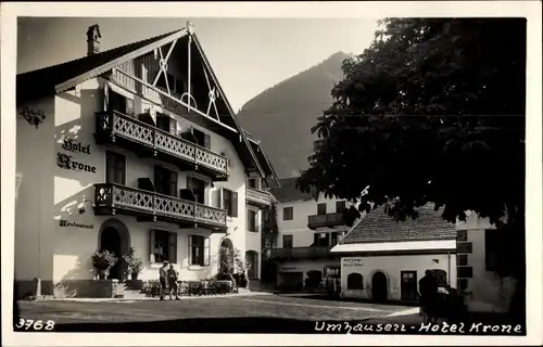 Ak Umhausen in Tirol, Hotel Krone